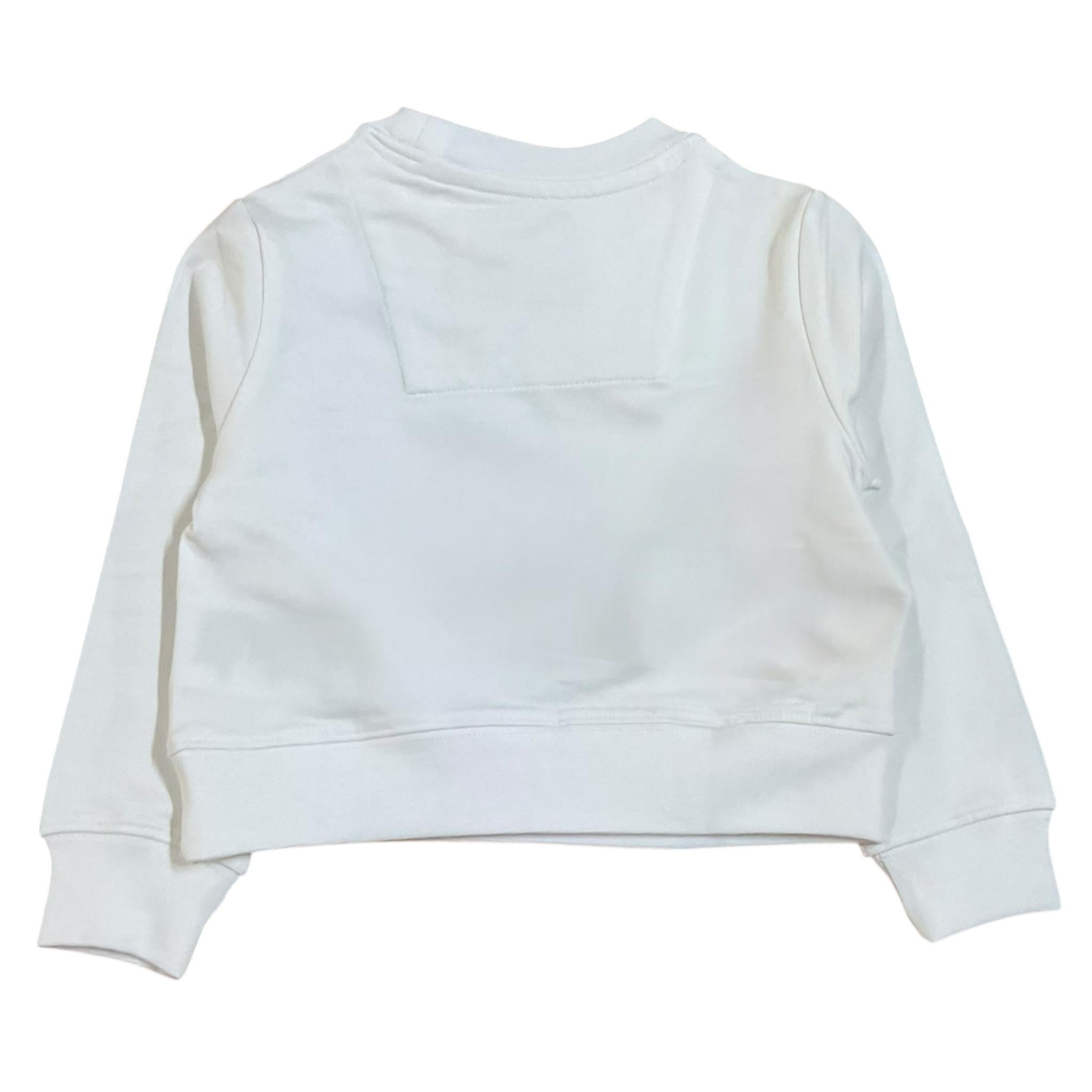 Aeronautica Militare Felpa Chiusa Girocollo Tinta Unita con Stampa Logo per Bambino 251FE0027AJ BIANCO AERONAUTICA MILITARE 