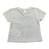 M+E' T-Shirt Girocollo tinta unita con Stampa Bianco per Bambina UE1860JX BIANCO M+E' 
