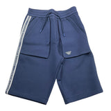 Emporio Armani Bermuda Tinta Unita con Profili In Contrasto per Bambino 3D4SJ2 BLU EMPORIO ARMANI 