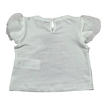 M+E' T-Shirt Girocollo Tinta Unita con Stampa per Neonata UE1856X BIANCO M+E' 