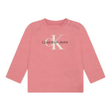 Calvin Klein Shirt Girocollo Tinta Unita con Stampa per Bambina INO0005 ROSA CALVIN KLEIN 