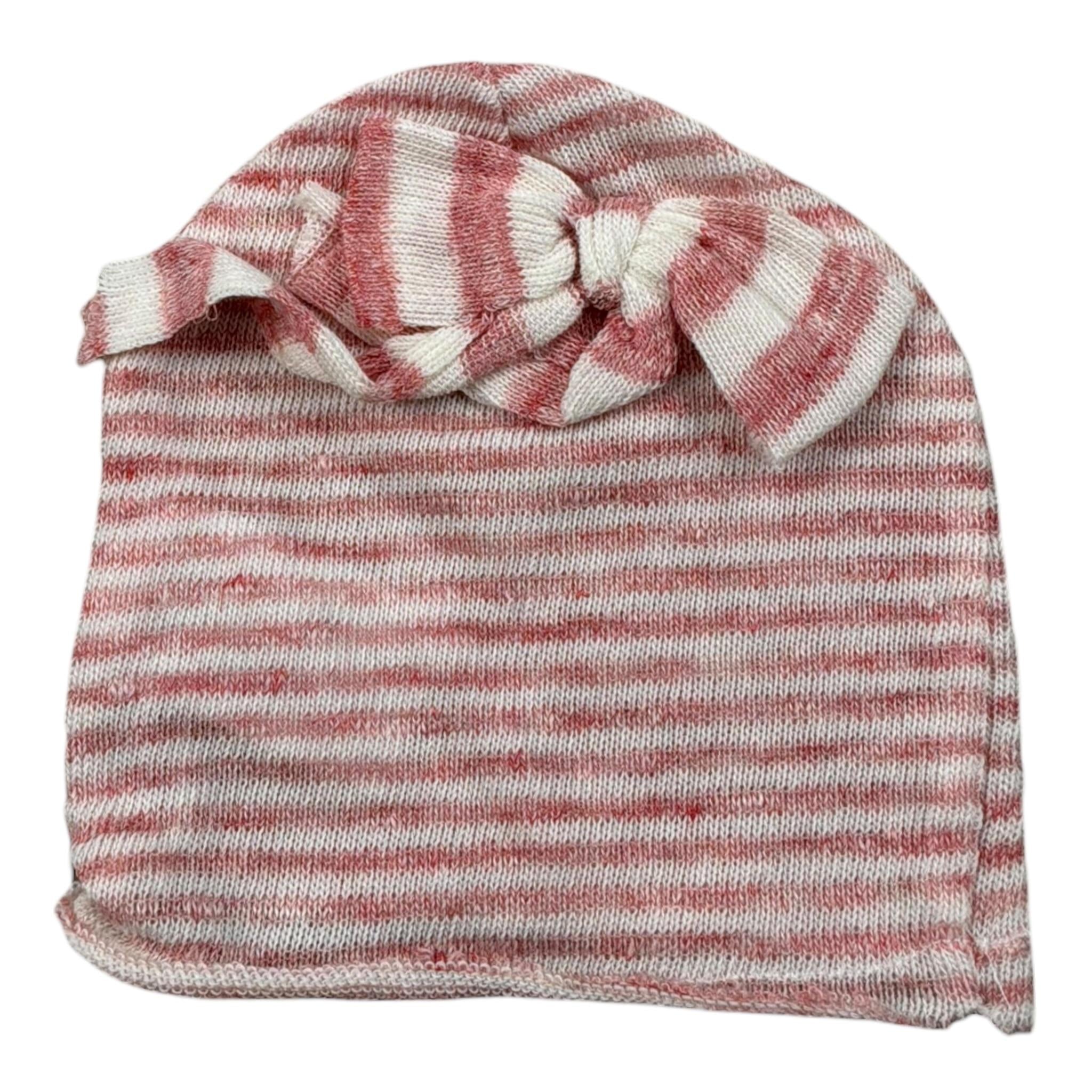 Lalalu' Cappello Tinta Unita con Fantasia A Righe per Neonata CAL7M BIANCO LALALU' 