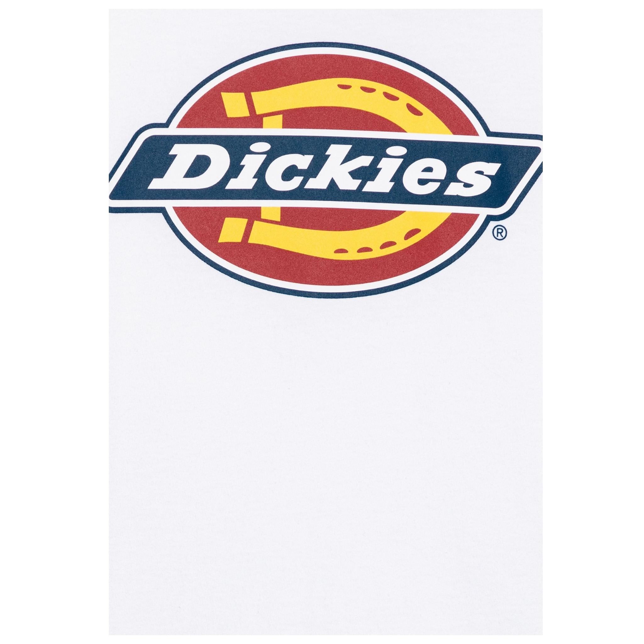 Dickies T-Shirt Girocollo tinta unita con Logo Bianco per Bambino 520043378800100 BIANCO DICKIES 
