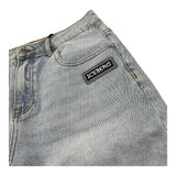 Iceberg Bermuda In Denim Tinta Unita con Stampa per Bambino BMICE5100J AZZURRO ICEBERG 