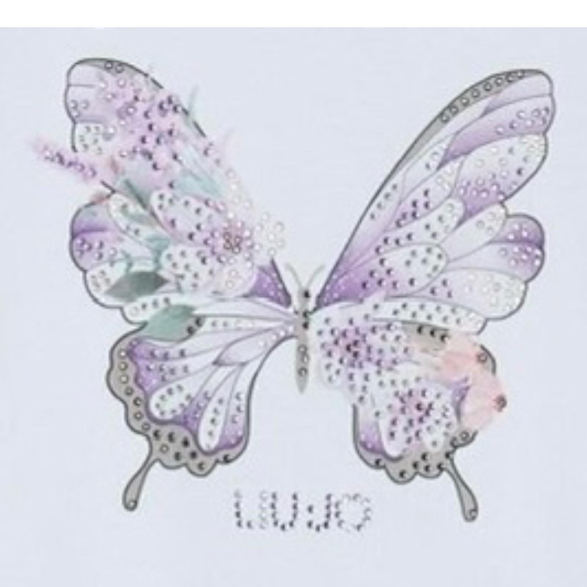 Liu Jo T-Shirt tinta unita con Brillantini Bianco per Bambina KA50922 BIANCO LIU JO 
