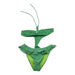 Fun & Fun Costume Intero Tinta Unita per Bambina FNJBW17444 VERDE FUN & FUN 