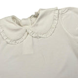 Lalalu' T-Shirt Tinta Unita con Colletto per Bambina TSL170PBJ BIANCO LALALU' 