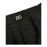 DOLCE & GABBANA pantalone tinta unita con elastico in vita Nero per Bambina L53P35 NERO DOLCE & GABBANA 