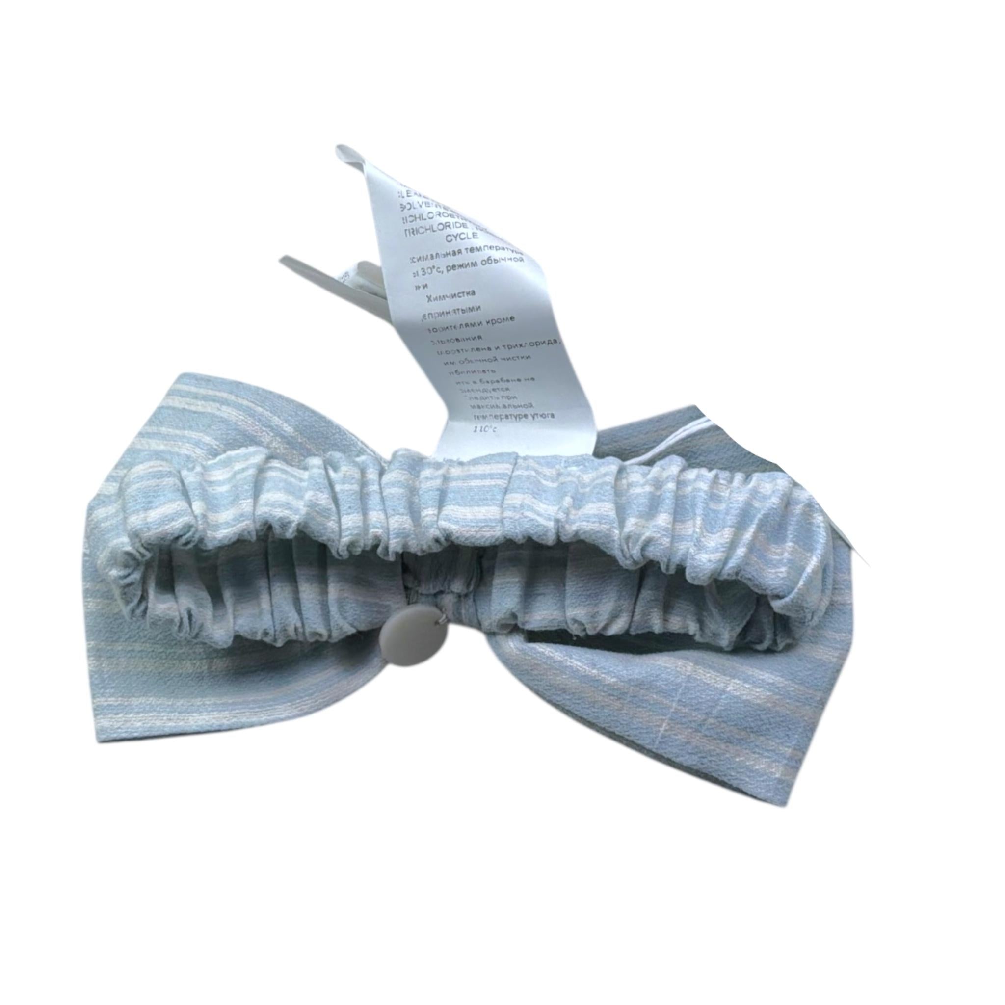 Le Bebe' Fascia Tinta Unita con Fiocco per Neonata LBG6413 AZZURRO LE BEBE' 