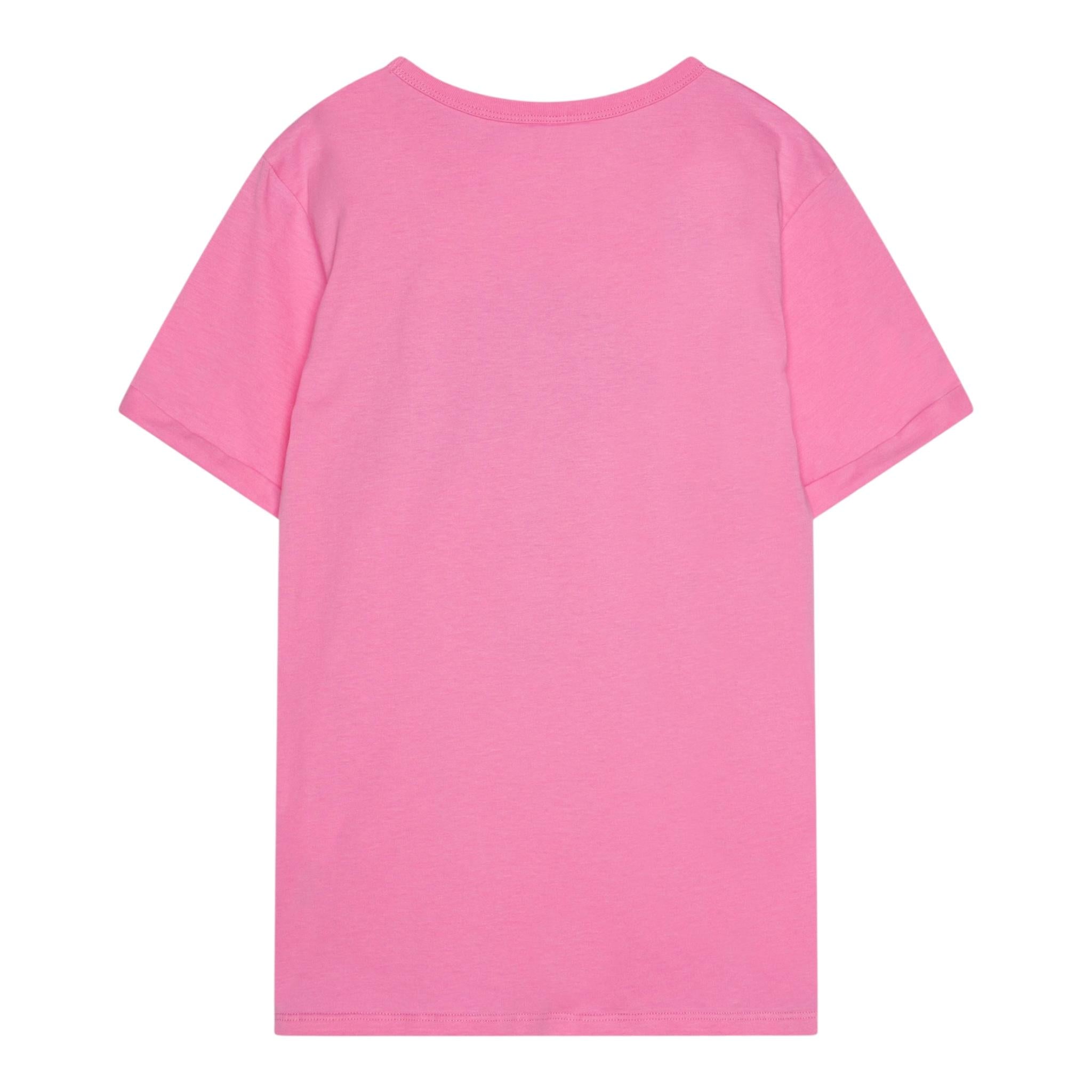 Stella Mccartney T-Shirt Girocollo Tinta Unita con Stampa per Bambina TW8A81 ROSA STELLA McCARTNEY 