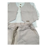 Marlu' Completo 2 Pezzi Camicia-Gilet-Pantalone per Neonato EN70561 BEIGE MARLU' 