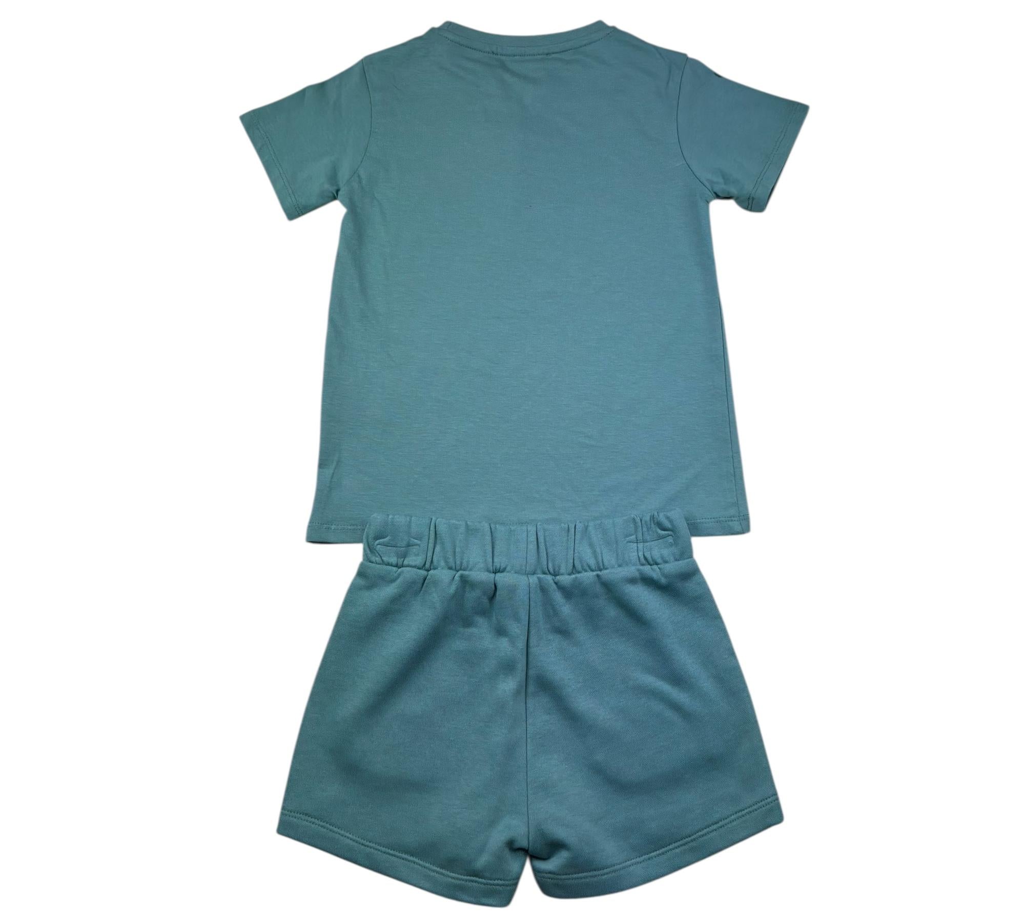 Trussardi Completo 2 Pezzi T-Shirt-Bermuda Tinta Unita per Bambina TGP26005CJ VERDE TRUSSARDI 