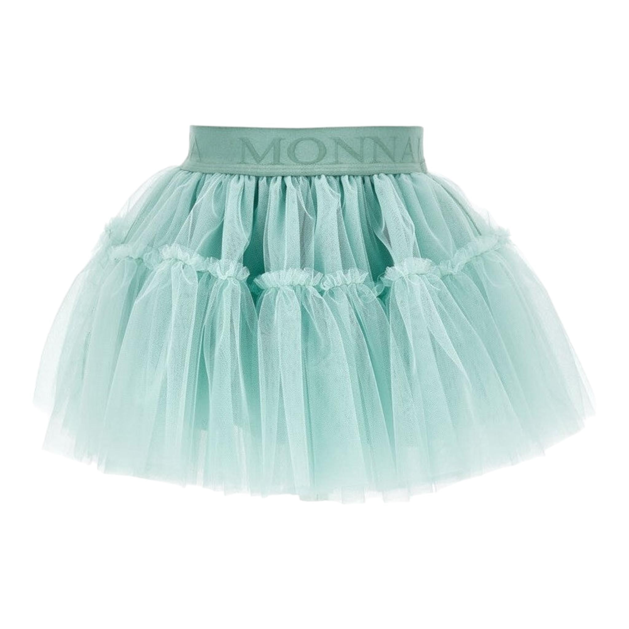 Monnalisa Gonna Tinta Unita In Tulle per Neonata 37EGONX VERDE MONNALISA 