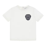 ROBERTO CAVALLI t-shirt girocollo tinta unita con stampa in contrasto Bianco per Neonato TJT631 BIANCO ROBERTO CAVALLI 