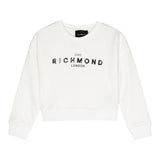 JOHN RICHMOND felpa tinta unita girocollo con stampa Bianco per Neonata RGA24053FEX BIANCO JOHN RICHMOND 