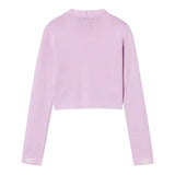 Twinset Cardigan Tinta Unita con Bottoni In Contrasto per Bambina 251GJ3QW4 LILLA TWINSET 