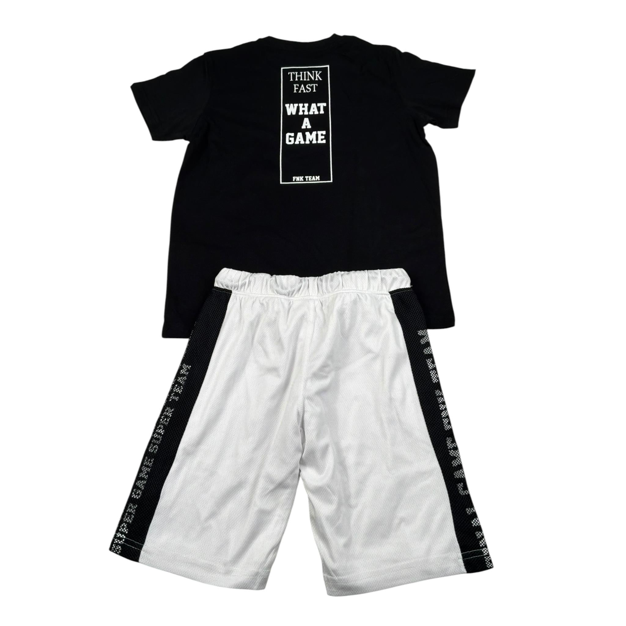 Funky Completo 2 Pezzi T-Shirt-Bermuda Bianco/Nero per Bambino 125101102 BIANCO/NERO FUNKY 