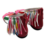 Emilio Pucci Sandali Multicolor Con Frange Multicolor Per Bambina