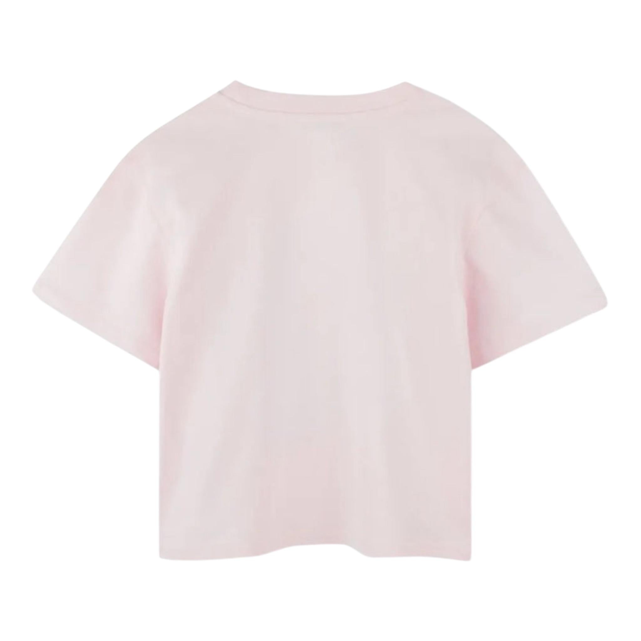 Marc Jacobs T-Shirt Girocollo Tinta Unita con Stampa per Neonata W60542N ROSA MARC JACOBS 