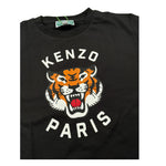 Kenzo T-Shirt Girocollo Tinta Unita con Stampe per Neonata K61137NX NERO KENZO 