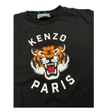 Kenzo T-Shirt Girocollo Tinta Unita con Stampe per Neonata K61137NX NERO KENZO 