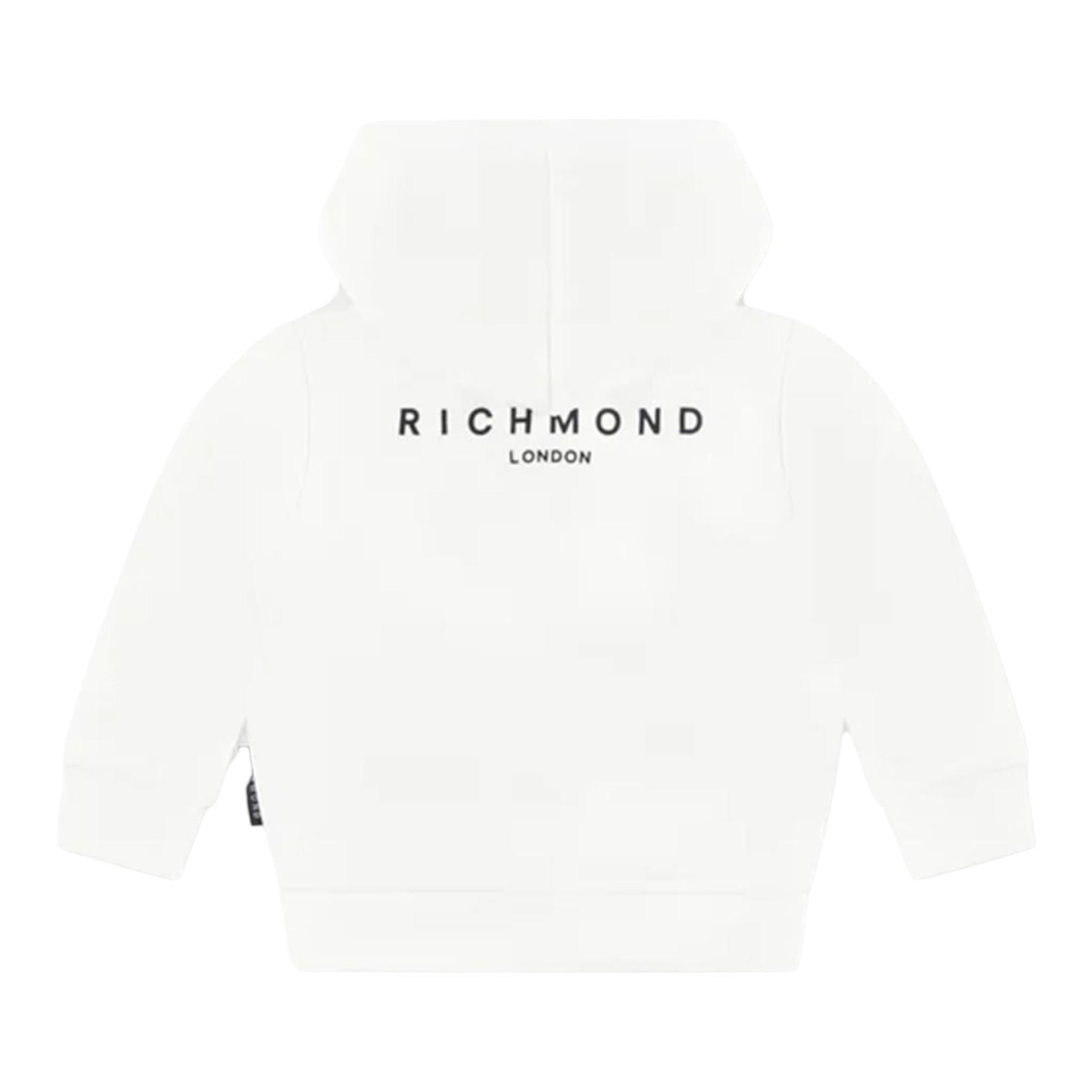 John Richmond Felpa con Zip E Cappuccio Tinta Unita per Neonato RIP25015FE BIANCO JOHN RICHMOND 