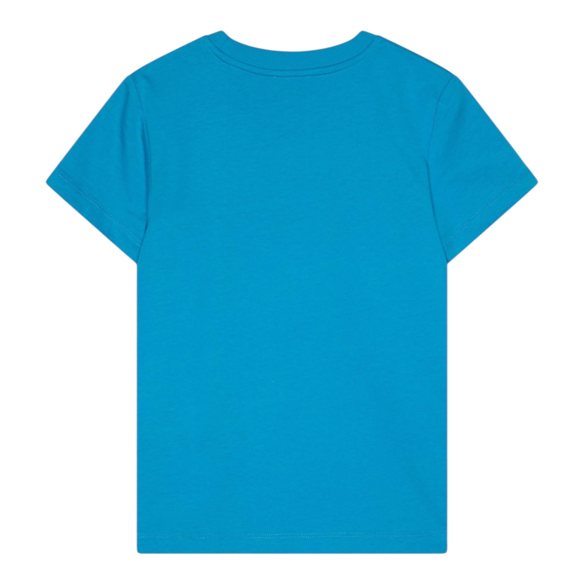 Moschino T-Shirt Girocollo Tinta Unita con Stampa per Bambino HYM04K AZZURRO MOSCHINO 