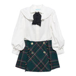 ABEL & LULA completo camicia-gonna bicolore Bianco/verde per Bambina 5546 BIANCO/VERDE ABEL & LULA 