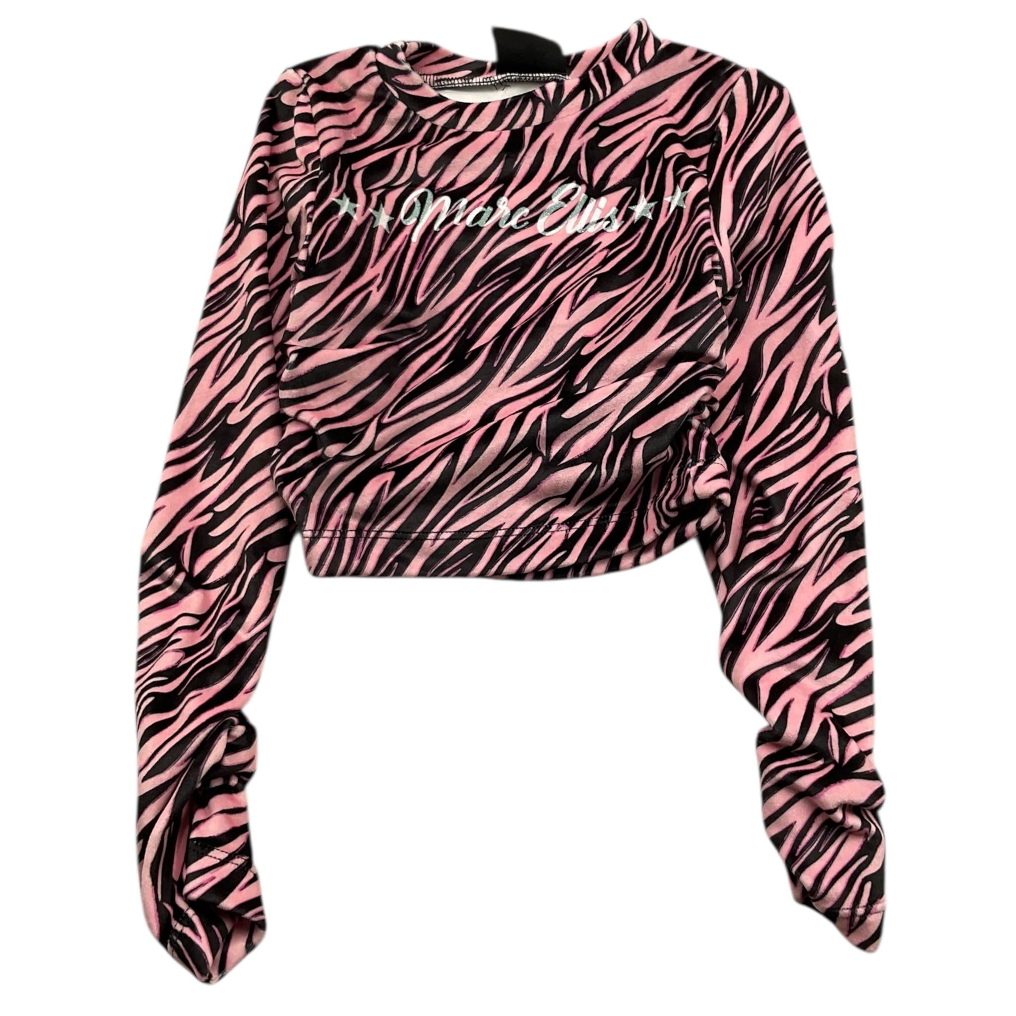 MARC ELLIS shirt fantasia zebrata in ciniglia Rosa per Bambina JMJTS00274 ROSA MARC ELLIS 