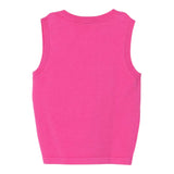 Twinset Gilet Tinta Unita Con Stampa In Rilievo Fuxia Per Bambina