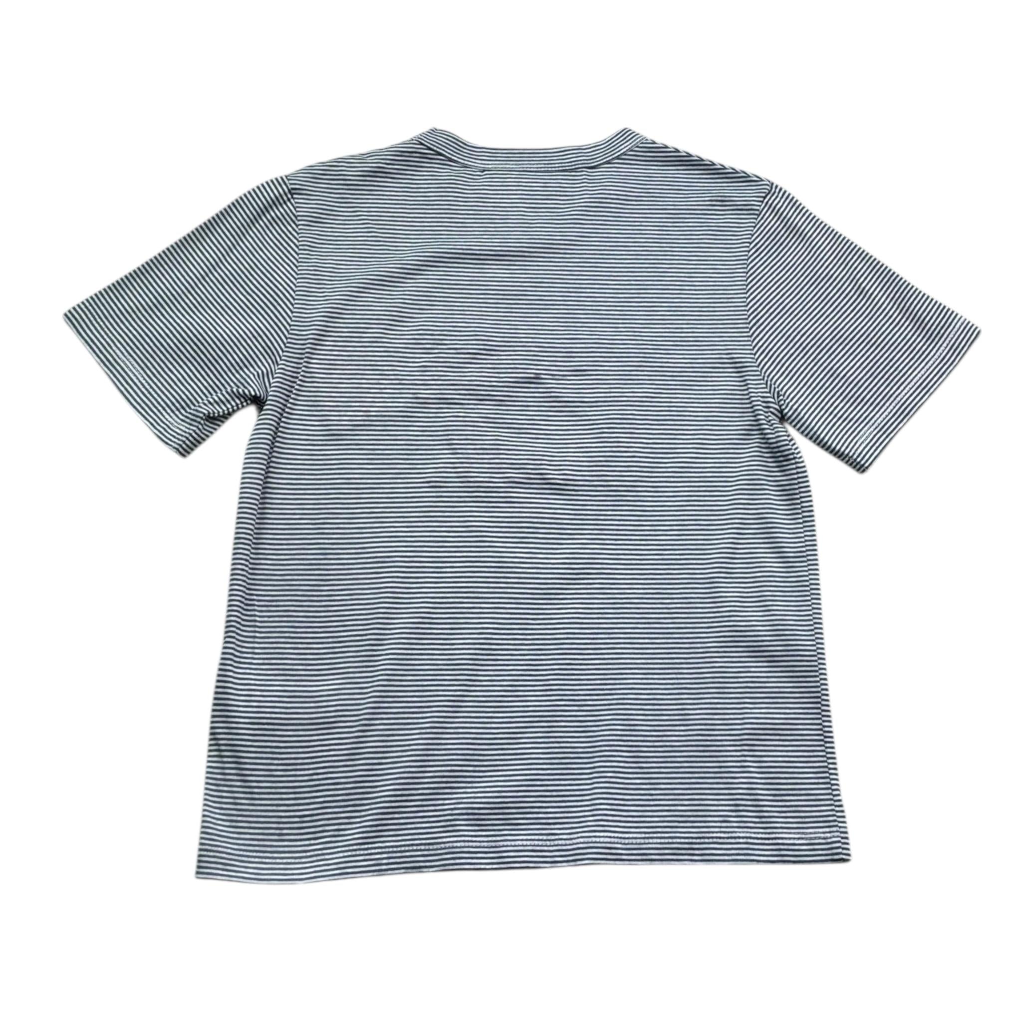 Saint Barth T-Shirt Girocollo Tinta Unita con Fantasia A Righe per Bambino 01199L BIANCO/BLU SAINT BARTH 