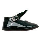 Indice Ballerina Tinta Unita con Fibia E Fiocco per Neonata 346 VERDE INDICE 