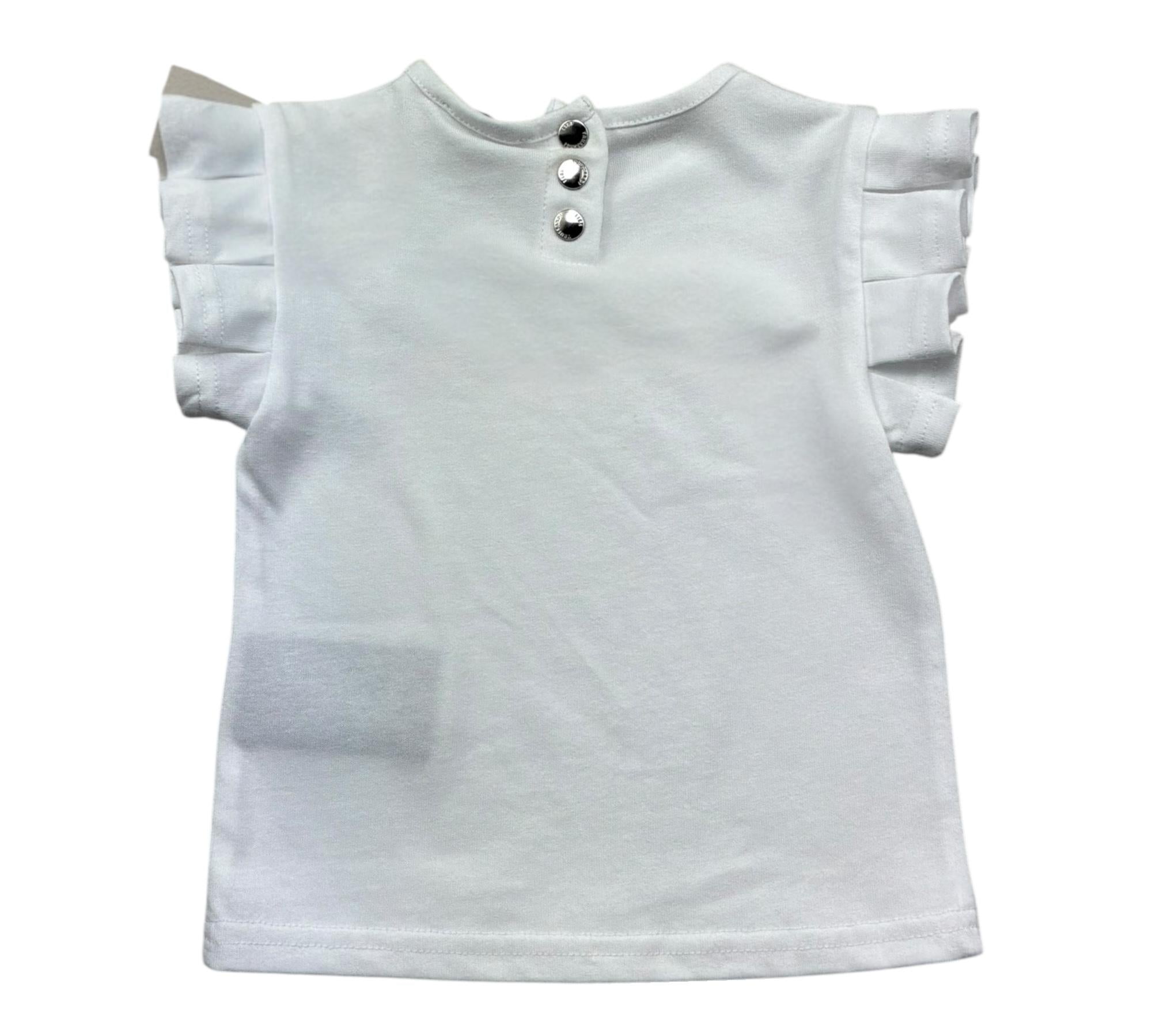 Trussardi T-Shirt Girocollo Tinta Unita con Logo per Neonata TIP26131TS BIANCO TRUSSARDI 