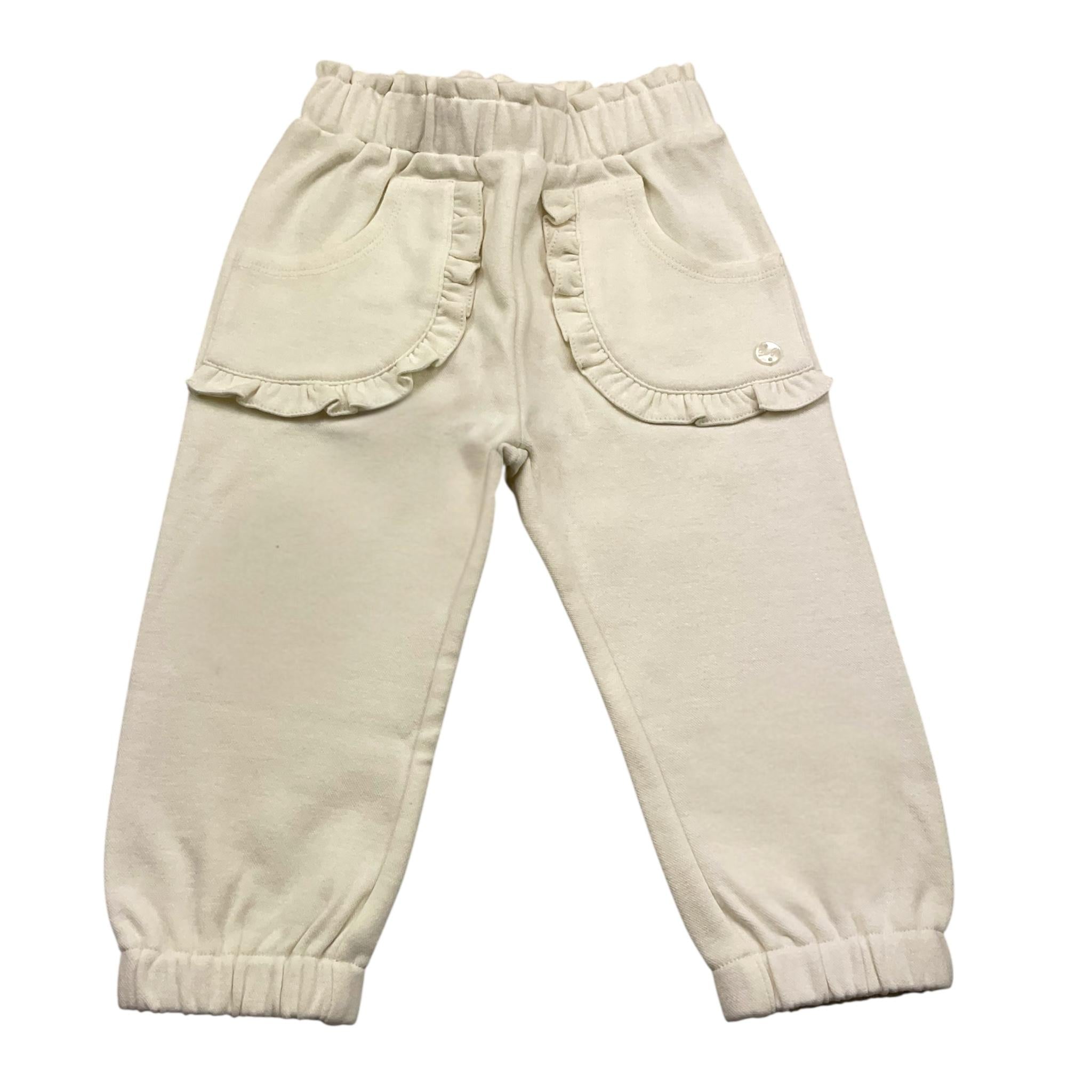LIU JO pantalone tinta unita con elastico in vita Panna per Neonata JF4061 PANNA LIU JO 