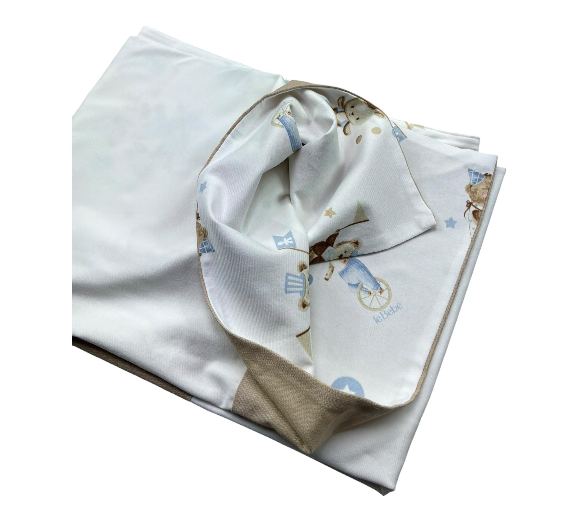 Le Bebe Coperta Tinta Unita con Stampe per Neonato LBB5270 BIANCO LE BEBE 