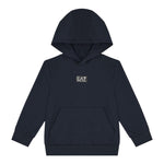 EMPORIO ARMANI felpa tinta unita con cappuccio e con stampa Blu per Bambino 6DBM67 BLU EMPORIO ARMANI 