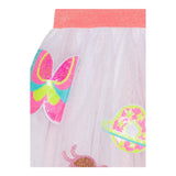 Billieblush Gonna Tinta Unita con Tulle e Paillettes Bianco per Bambina