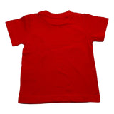 Cesare Paciotti T-Shirt Girocollo Tinta Unita Con Stampa In Contrasto Rosso Per Neonato