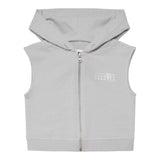 Maison Margiela Felpa Giromanica Con Zip E Cappuccio Grigio Per Bambino