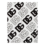 DOLCE & GABBANA felpa bicolore con zip e cappuccio logata Bianco/nero per Bambino L4JWCK BIANCO/NERO DOLCE & GABBANA 