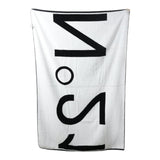 Barrow Kids Asciugamano Mare Bicolore Con Stampa Logo Bianco/Nero Per Bambino