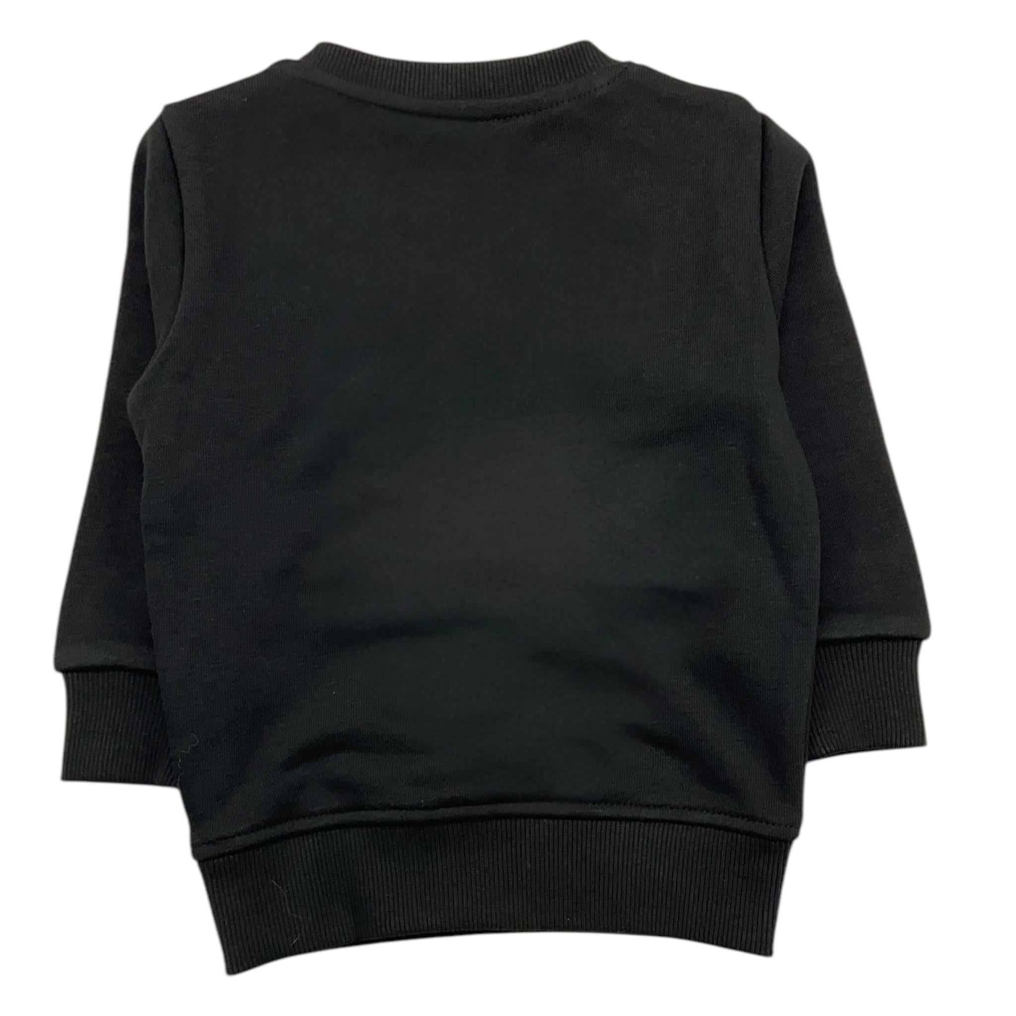 JOHN RICHMOND felpa chiusa girocollo tinta unita con stampa in contrasto Nero per Neonato RIA25031FE NERO JOHN RICHMOND 