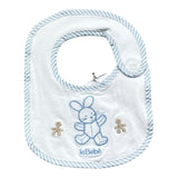 Le Bebe' Bavetta Tinta Unita con Stampa per Neonato LBB5264 BIANCO LE BEBE' 