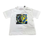 Cesare Paciotti T-Shirt Girocollo Tinta Unita con Stampa per Neonato TSP5107B BIANCO CESARE PACIOTTI 