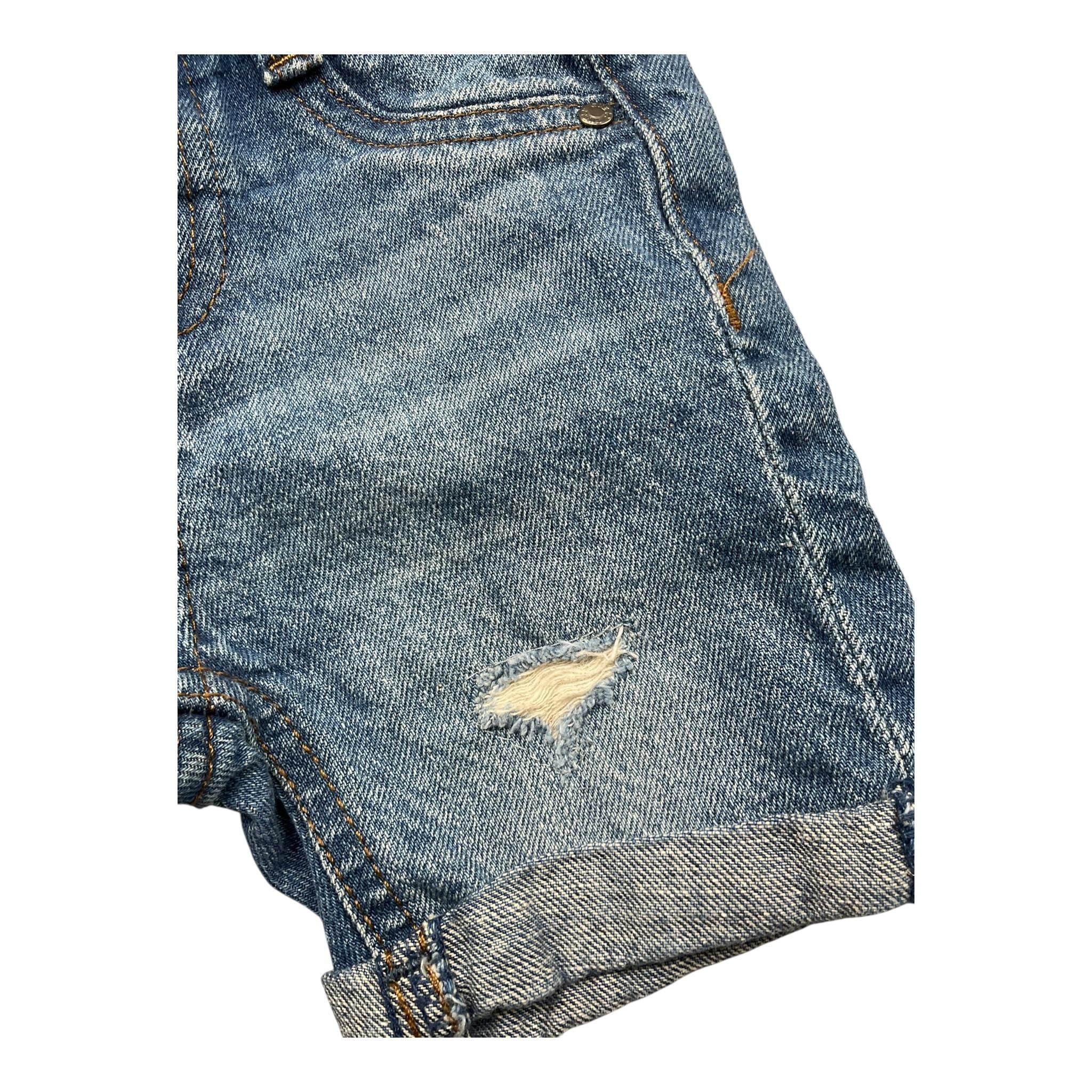 Guess Bermuda In Denim Tinta Unita con Girovita Regolabile per Neonato DHDHH BLU GUESS 