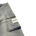 Hinnominate Jeans Tinta Unita con Tasconi E Girovita Regolabile per Bambina 3645PD00148 AZZURRO HINNOMINATE 