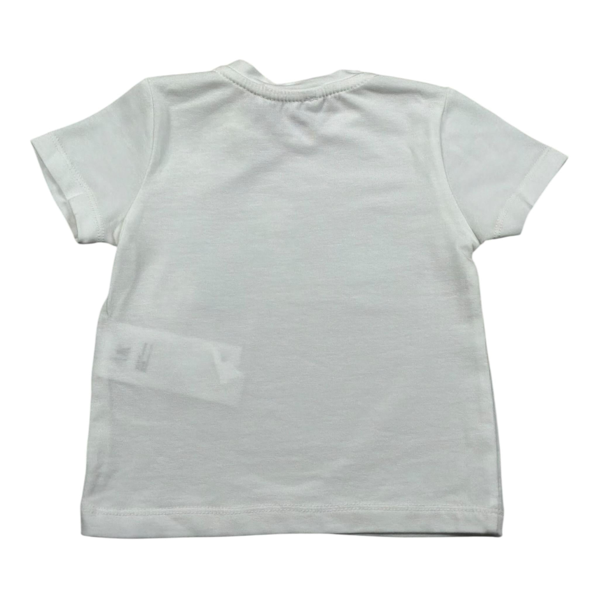 M+E' T-Shirt Girocollo tinta unita Cn Stampa Bianco per Neonato UEM0340 BIANCO M+E' 