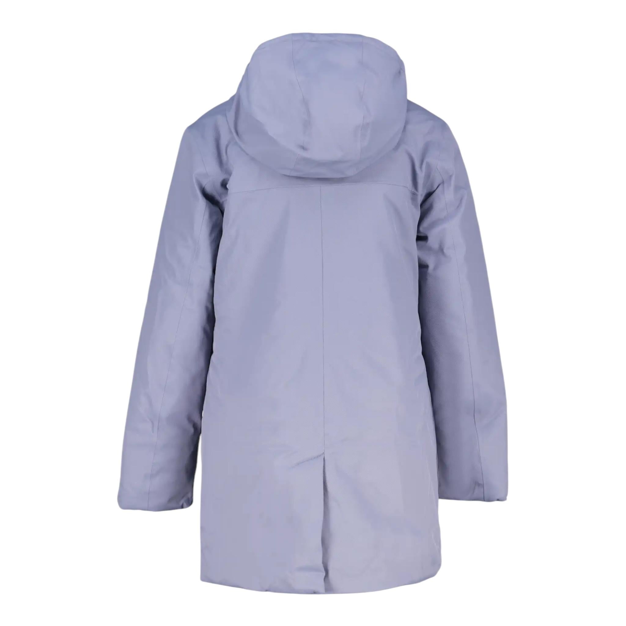 K-WAY giubbino tinta unita modello lungo con cappuccio Azzurro per Bambino K1128HW AZZURRO K-WAY 