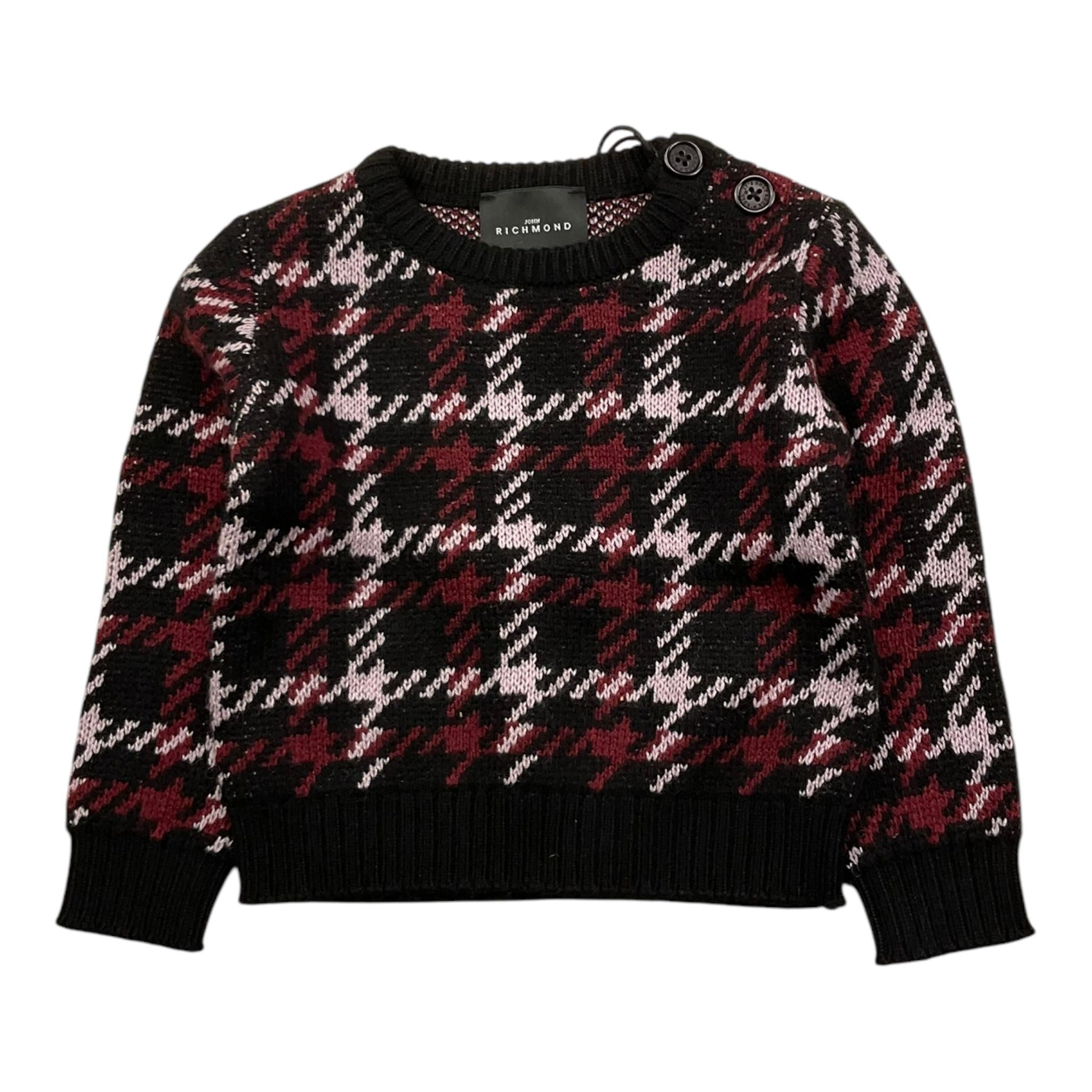 JOHN RICHMOND maglia tinta unita girocollo con fantasia Nero per Neonato RIA25076MA NERO JOHN RICHMOND 