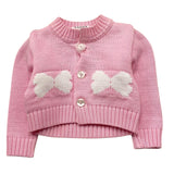 I Delfi Cardigan Tinta Unita con Stamoa per Neonata 25P5051 ROSA I DELFI 